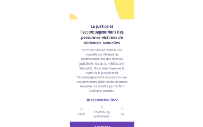 Formation 30 Septembre La justice et L’accompagnement des personnes victimes de violences sexuelles