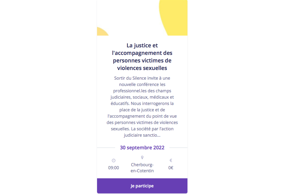 Formation 30 Septembre La justice et L’accompagnement des personnes victimes de violences sexuelles